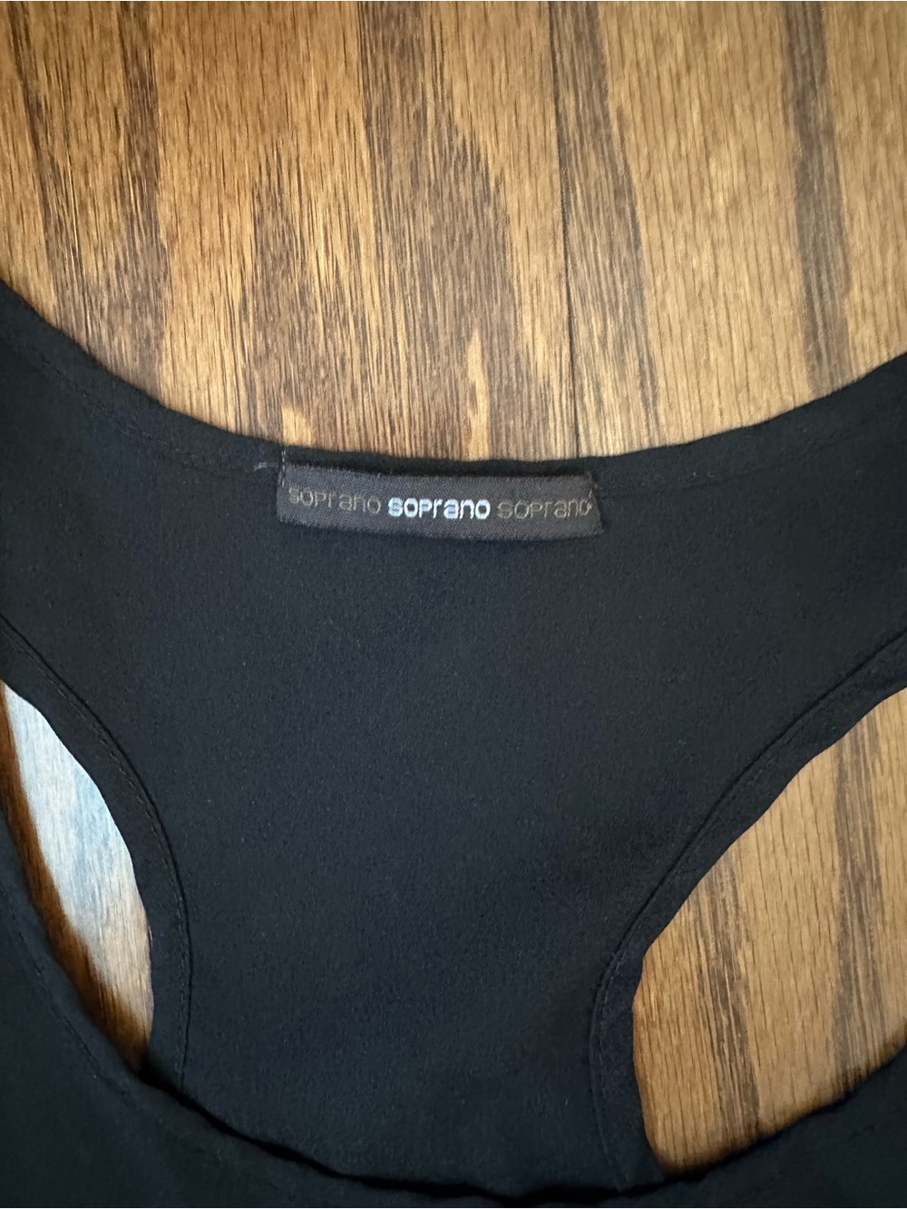 Soprano Black Racerback Tank - Solid Basic - Picture 2 of 4